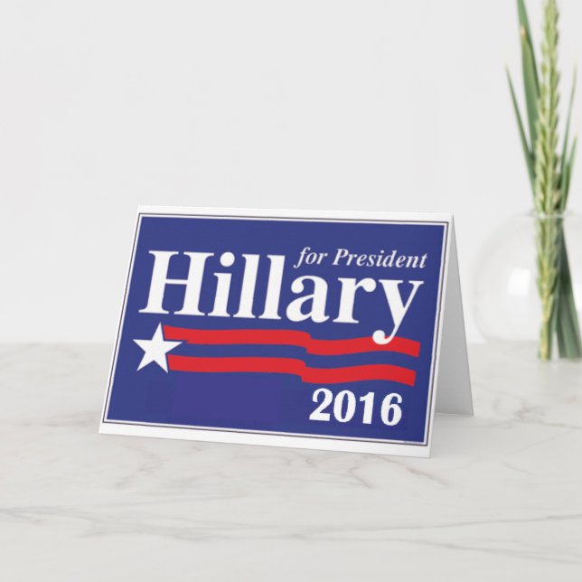 Carte Hillary Clinton pour le président 2016 (Devant)
