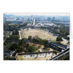 Carte Himeji, Japon (Vue du château haut)