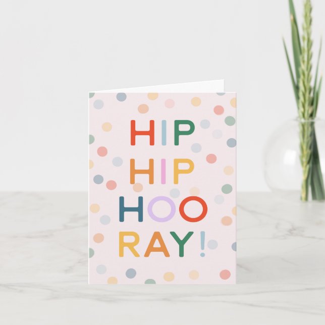 Carte Hip Hip Hooray ! Félicitations Baby Home Job (Devant)