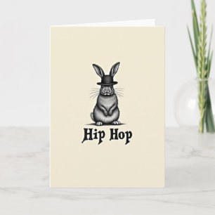 Carte Hip Hop à motif de lapin