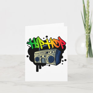 Carte Hip hop Dance Street Art Graffiti Spray Peinture D