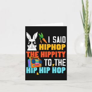 Carte Hip hop Hippity Funny Bunny Garçons Filles Enfants
