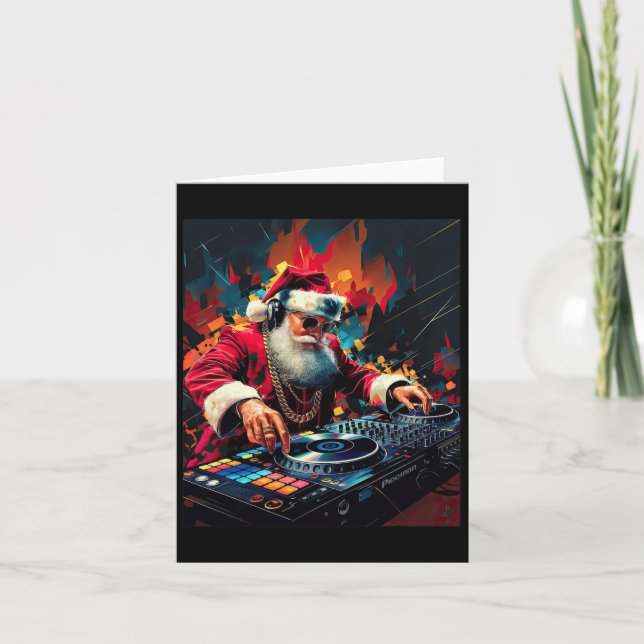 Carte Hip hop Père Noël Dj Noël 2 (Devant)