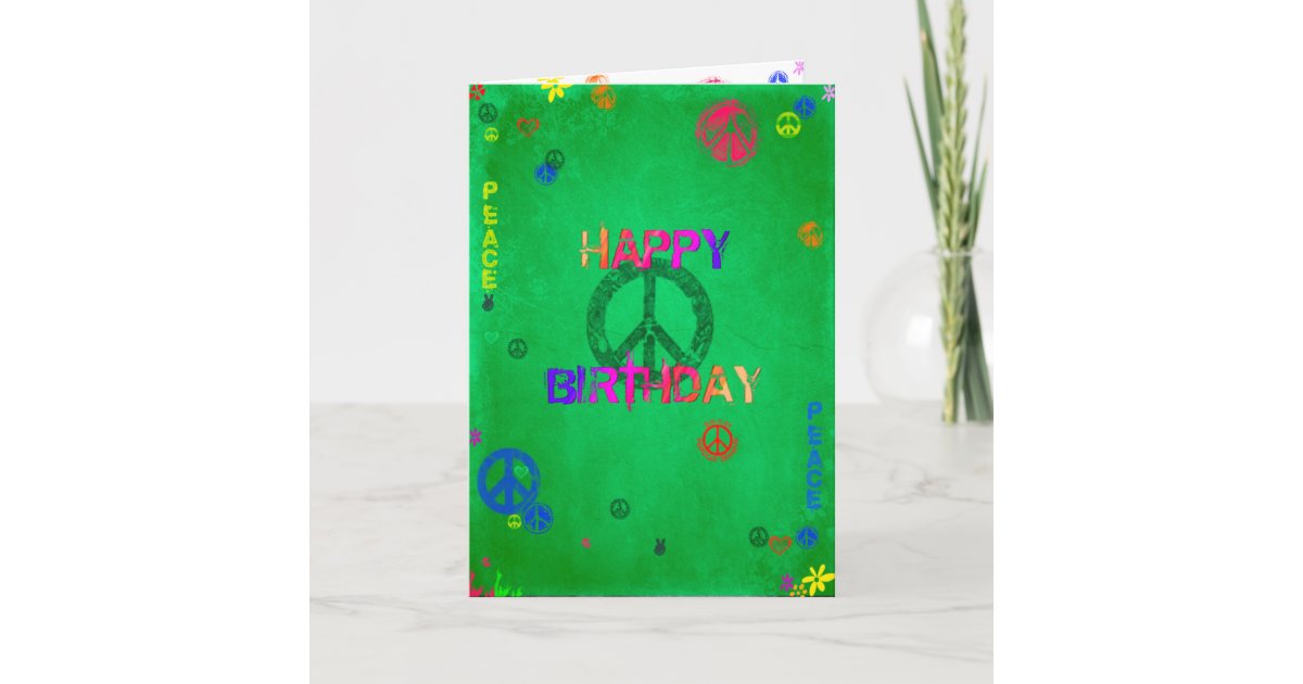 Carte Hippie De Joyeux Anniversaire Zazzle Fr Carte Hippie De Joyeux Anniversaire Zazzle Fr