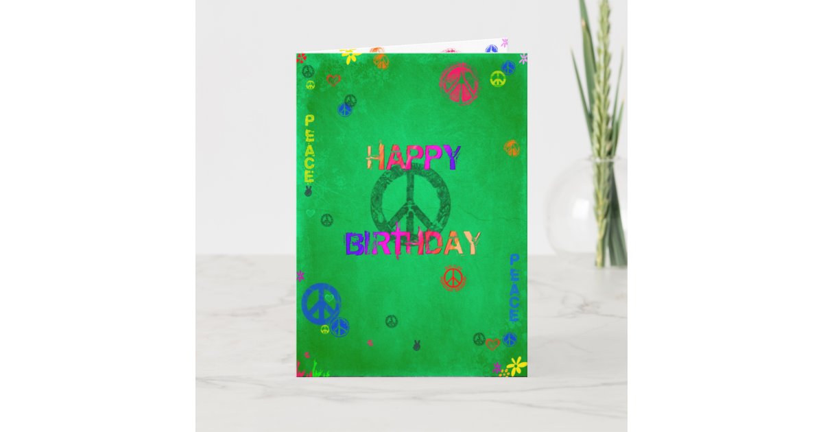 Carte Hippie De Joyeux Anniversaire Zazzle Fr