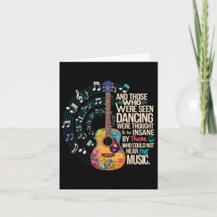 Carte Hippie Guitare Et Ceux Qui Ont Été Vus Danser Peac