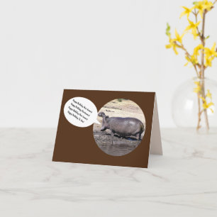 Carte Hippo Anniversaire Pour vous Carte/personnalisatio