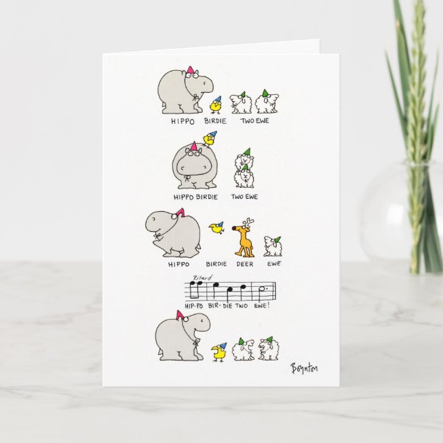CARTE HIPPO BIRDIE (Devant)