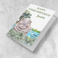 Hippo Cutie Anniversaire Safari Hippopotame 
