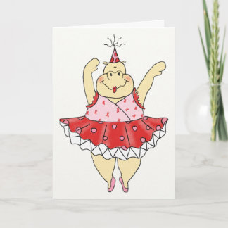 Carte Hippo d'anniversaire jaune