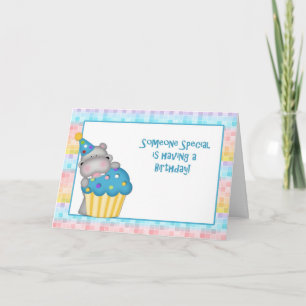 Carte Hippo et Cupcake