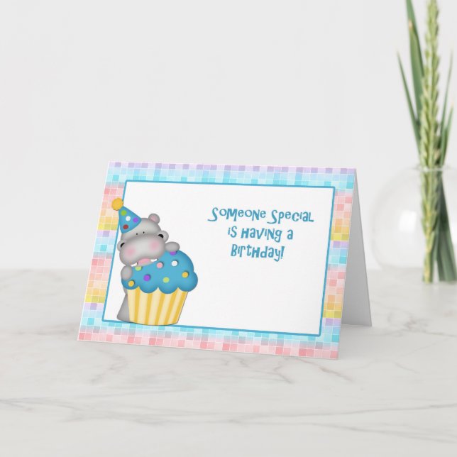 Carte Hippo et Cupcake (Devant)