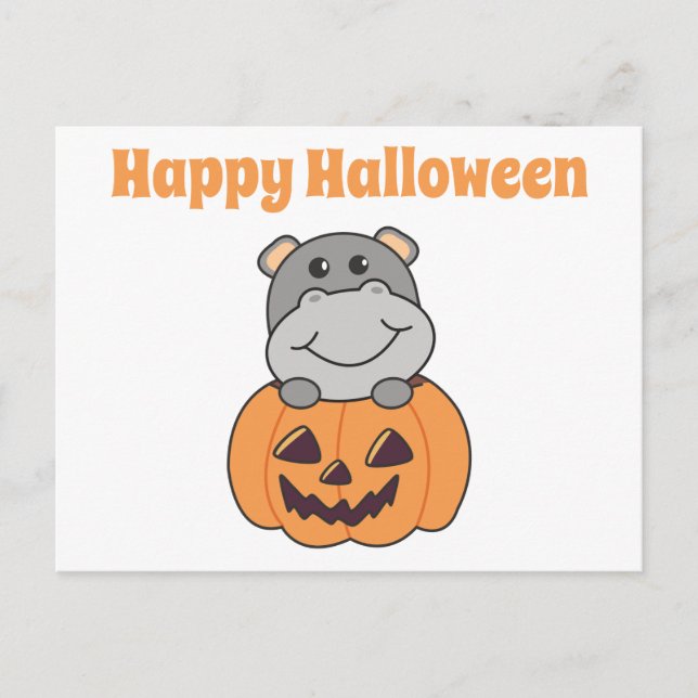 Carte Hippo Halloween Happy Halloween (Devant)