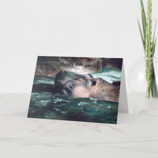 Carte Hippo, Joyeux anniversaire ! (Devant)