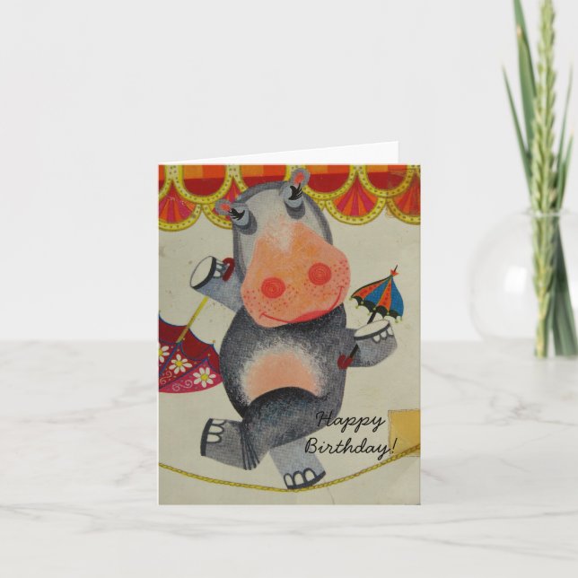 Carte Hippo vintage (Devant)