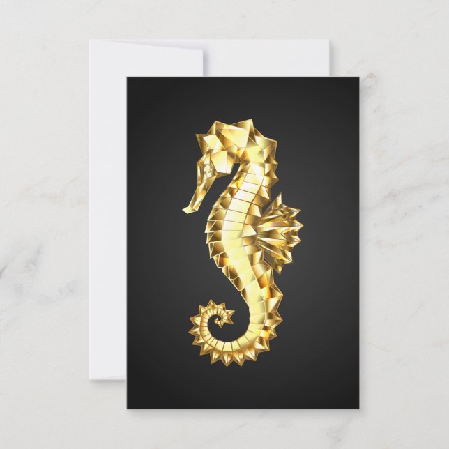 Carte Hippocampe Polygonal Or (Devant)