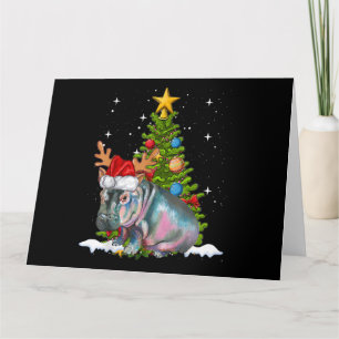 Carte Hippopotame de Noël Hippone Fiona