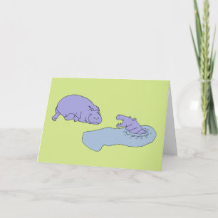 Carte Hippopotame qui chante