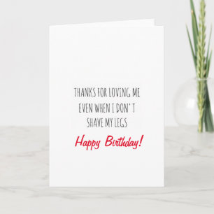 Carte Hipster Anniversaire Barbe barbu petit ami