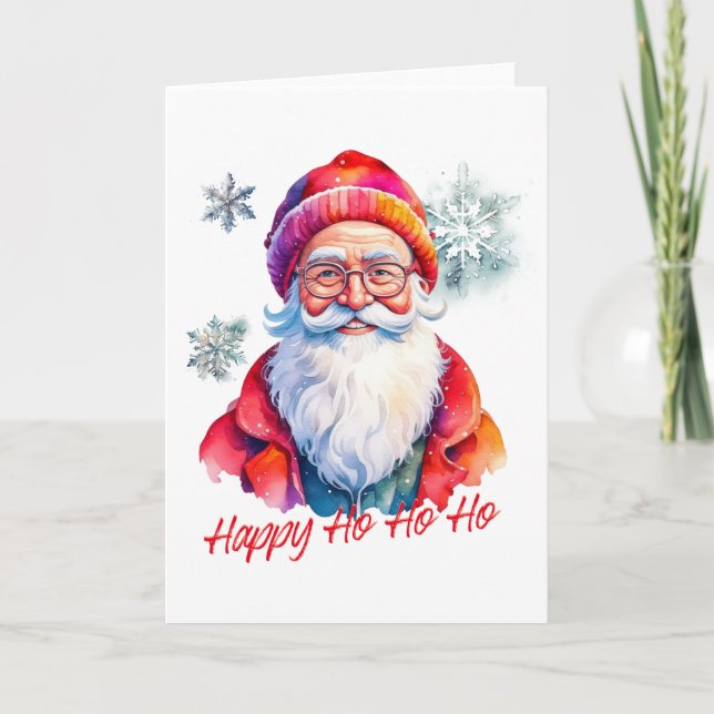 Carte Hipster Santa Claus (Devant)