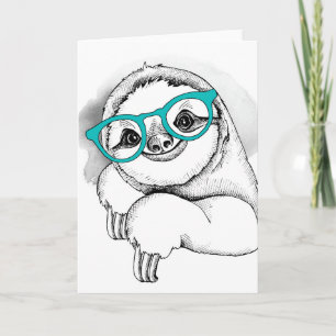 Carte Hipster Sloth