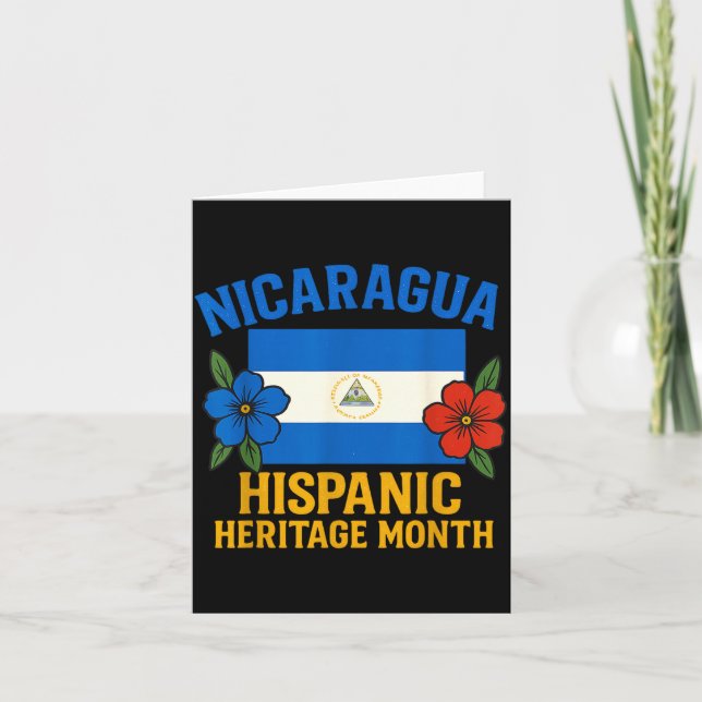 Carte Hispanic Heritage Nicaragua National Month Nicarag (Devant)