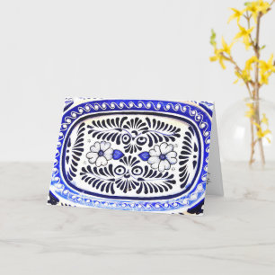 Carte Hispanique Héritage Bleu Talavera Salutation