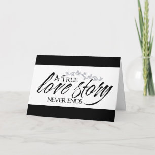 Carte Histoire d'amour Noir & Blanc Citation d'amour gri