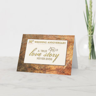Carte Histoire d'amour pour les 50 ans de mariage