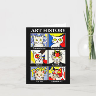 Carte Histoire de l'art félin Peinture drôle Professeur 