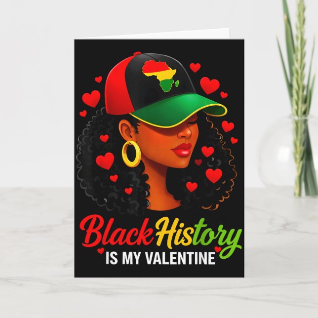 Carte Histoire des Noirs Saint-Valentin Drôle Femmes His (Devant)