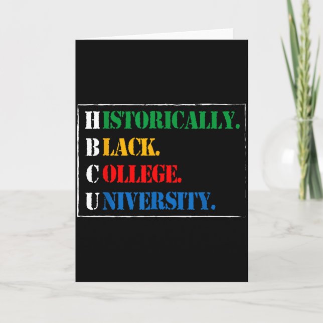Carte Histoire des Noirs Université et Collège Historiqu (Devant)