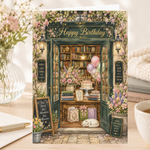 Carte Histoire Élégante de Livre de Printemps Joyeux Ann