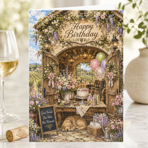 Carte Histoire Élégante de Printemps dans un Vignoble Jo