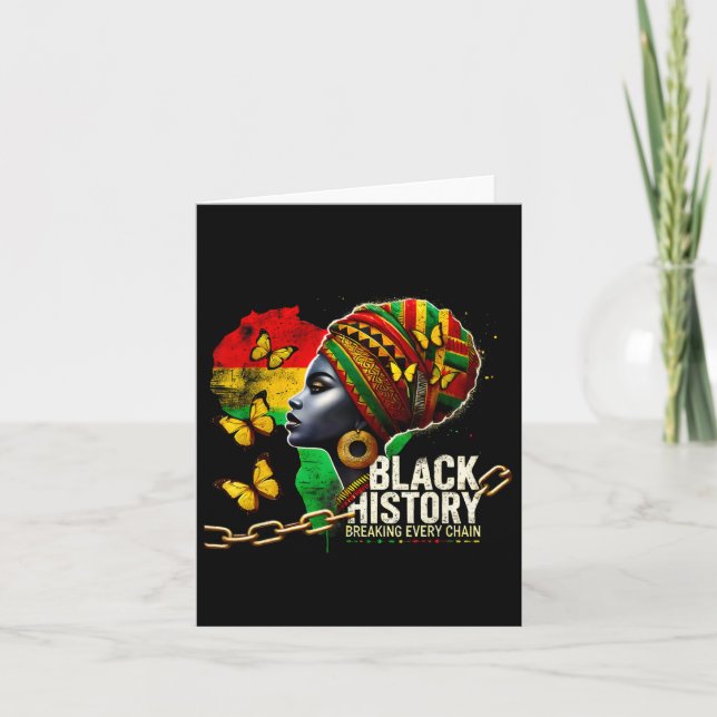 Carte Histoire Noire briser chaque chaîne Histoire Noire (Devant)