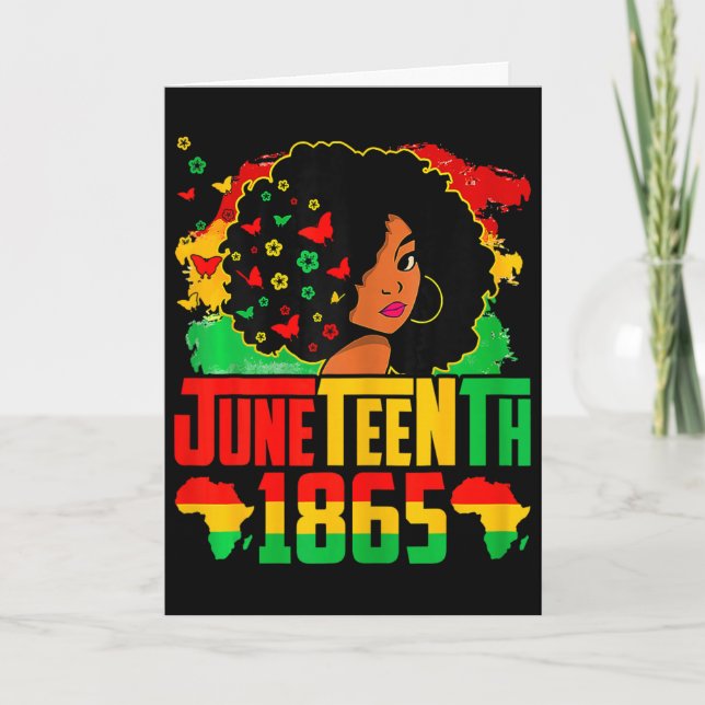 Carte Histoire noire Juneteenth est mon jour de l'indépe (Devant)
