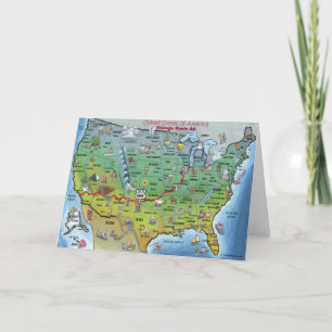 Carte historique de bande dessinée de l'itinéraire