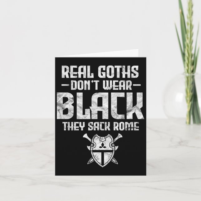 Carte History Teacher Real Goths Don't Wear Black They S (Devant)