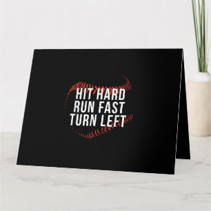 Carte Hit Hard Run Fast Turn Left Drôle Lecteur De Baseb