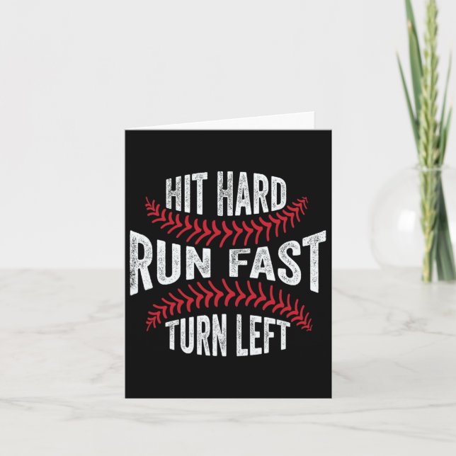 Carte Hit Hard Run Fast Turn Left Drôle Lecteur de vente (Devant)
