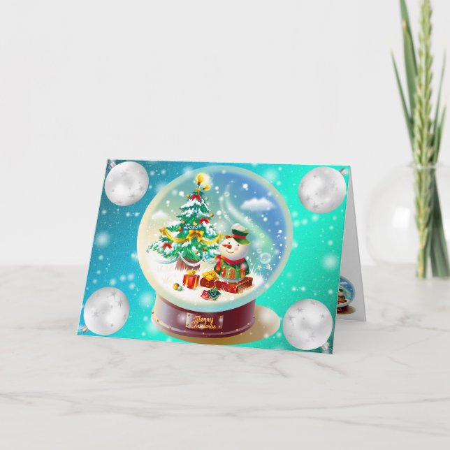 Carte Hiver bleu (Devant)