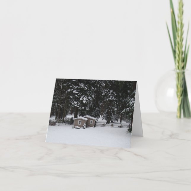Carte Hiver dans Woodway (Devant)