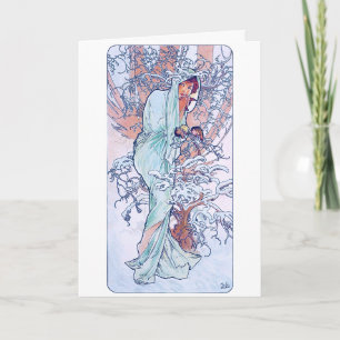 Carte Hiver (Quatre Saisons), Alphonse Mucha