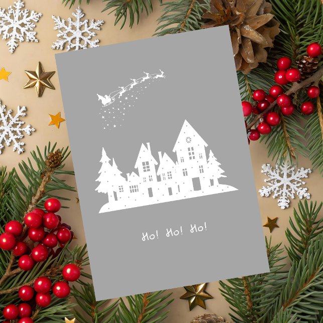 Carte Ho-Ho-Ho Christmas Holiday Card (Ho-Ho-Ho Christmas Greeting Card)