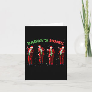 Carte Ho Ho Ho de papa drôle Accueil Trump Dance Santa C