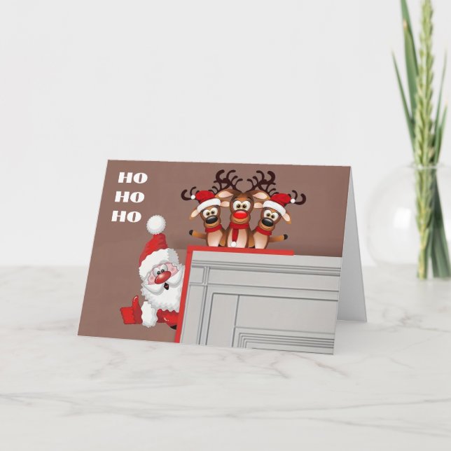 CARTE **HO HO HO ET JOYEZ NOËL À VOUS** (Devant)