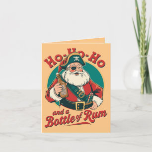 Carte Ho Ho Ho et une Bouteille de Rhum – Drôle de Père