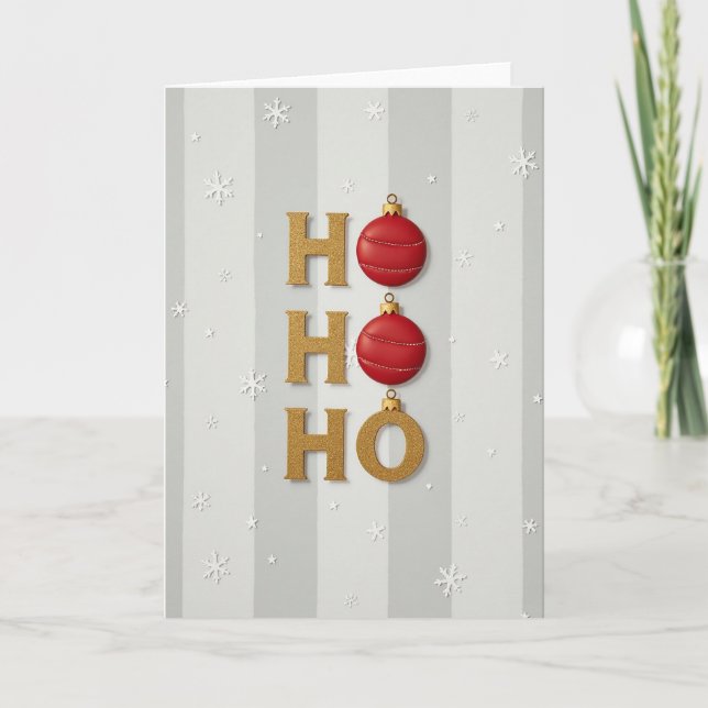 Carte Ho Ho Ho Joyeux Noël (Devant)