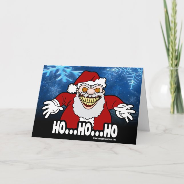 Carte HO HO HO ! Joyeux petit Noël effrayant (Devant)