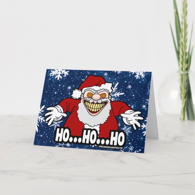 Carte HO HO HO ! Passez un Noël peu effrayant (Devant)